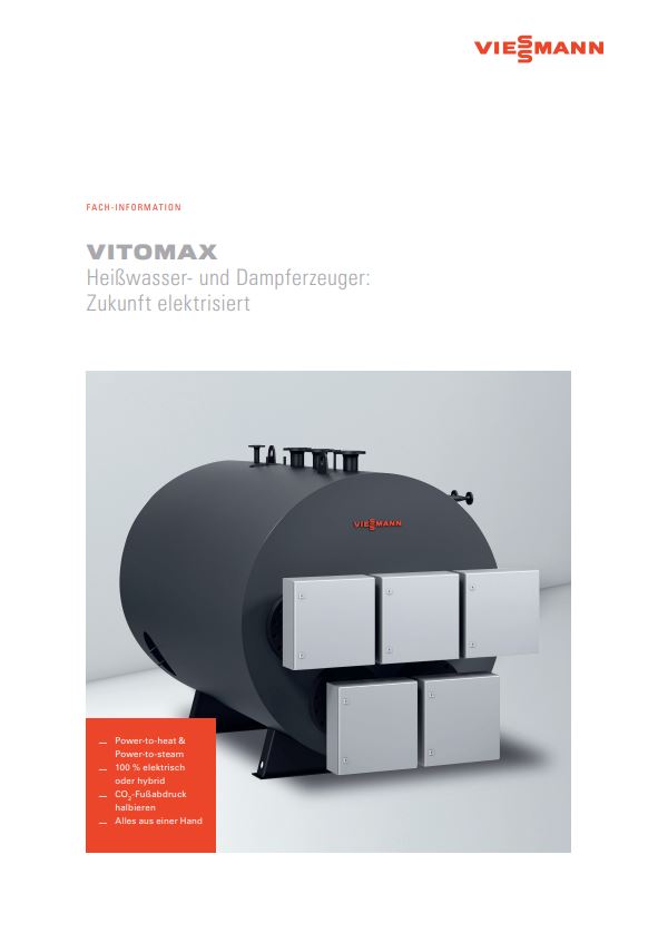 Vitomax - Heißwasser- und Dampferzeuger: Zukunft elektrisiert